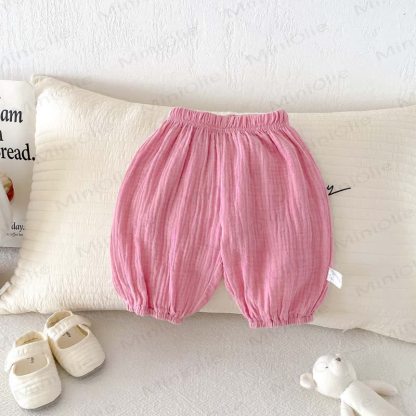 Baby Cotton Solid Color Pants - Pink - 2-3T - image 6