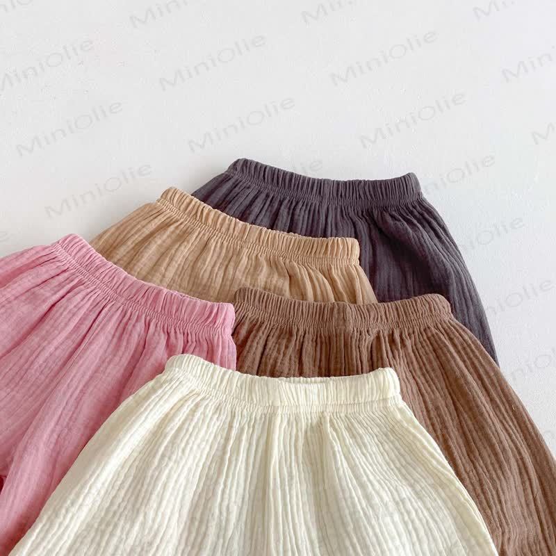 Baby Cotton Solid Color Pants - image 7