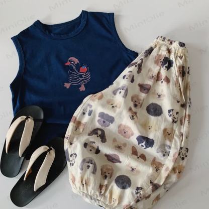 Toddler Cotton Dog Print Pants - image 2