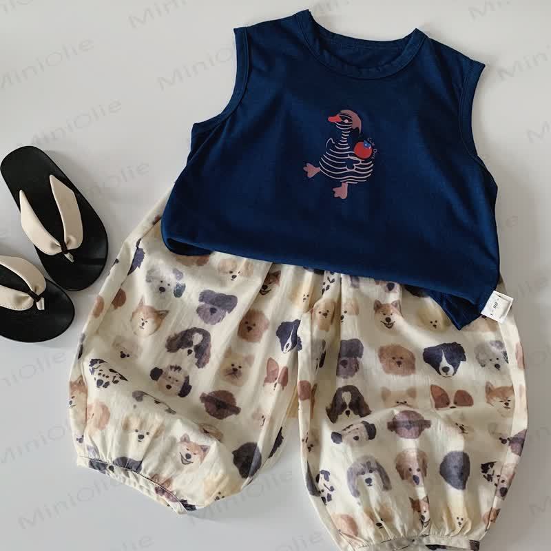 Toddler Cotton Dog Print Pants - image 3