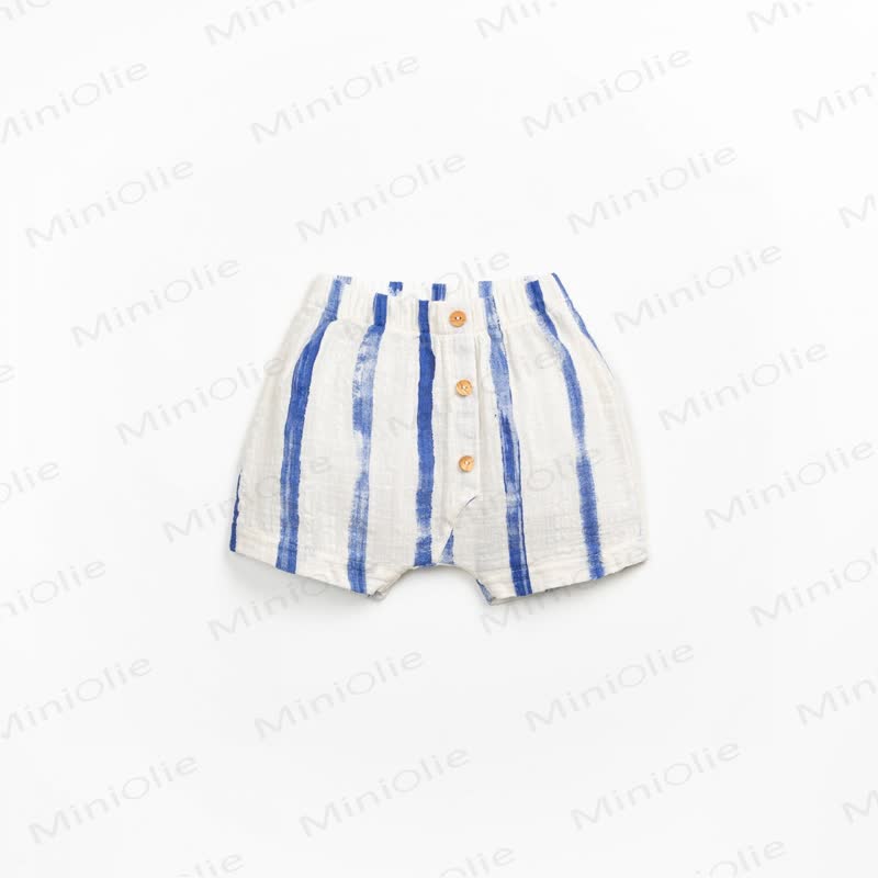 Baby Toddler Boys Cotton Blue Striped or Watermelon Print Shirt and Shorts Set - image 6