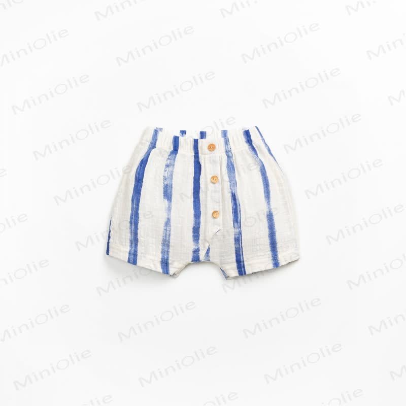 Baby Toddler Boys Cotton Blue Striped or Watermelon Print Shirt and Shorts Set - image 6