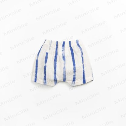 Baby Toddler Boys Cotton Blue Striped or Watermelon Print Shirt and Shorts Set - image 7