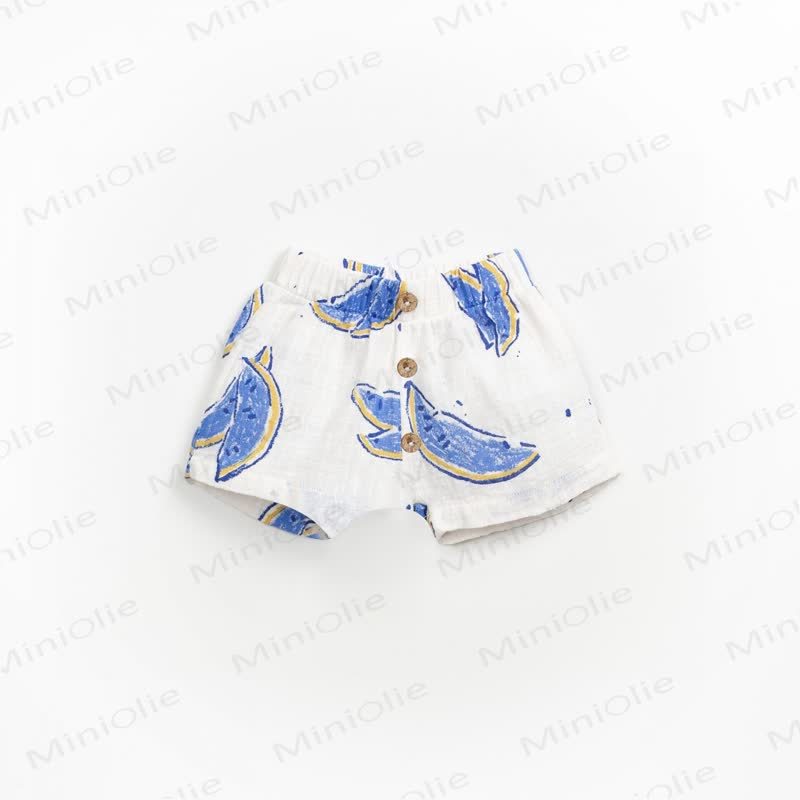 Baby Toddler Boys Cotton Blue Striped or Watermelon Print Shirt and Shorts Set - image 11