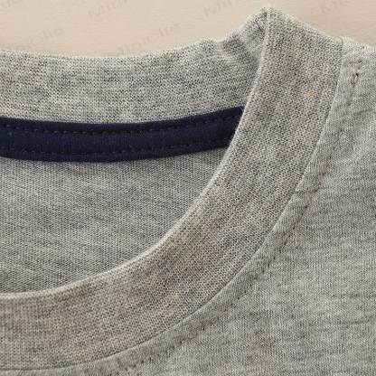 Toddler Boy Gray Rhinoceros and Giraffe Crew Neck Tee - image 3