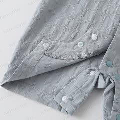 Baby Boy Hiding Cat Print Romper - image 5