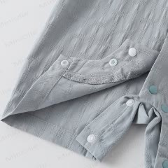 Baby Boy Hiding Cat Print Romper - image 5