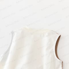 THE ELEPHANT Baby Boy Beige Sleeveless Romper - image 5