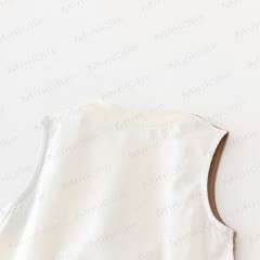 THE ELEPHANT Baby Boy Beige Sleeveless Romper - image 5