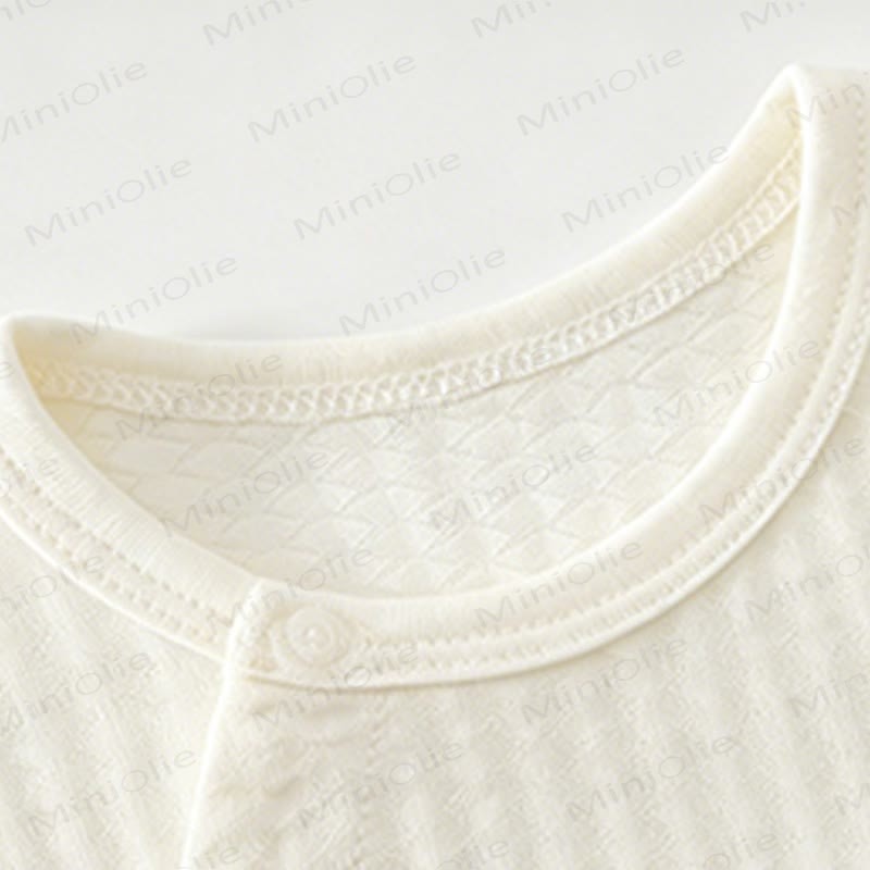 Baby Solid Color Dog Front Snaps Romper - image 6