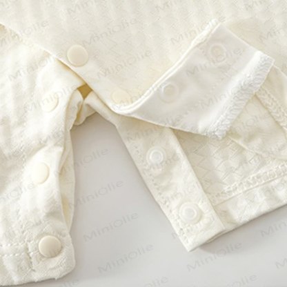 Baby Solid Color Dog Front Snaps Romper - image 8