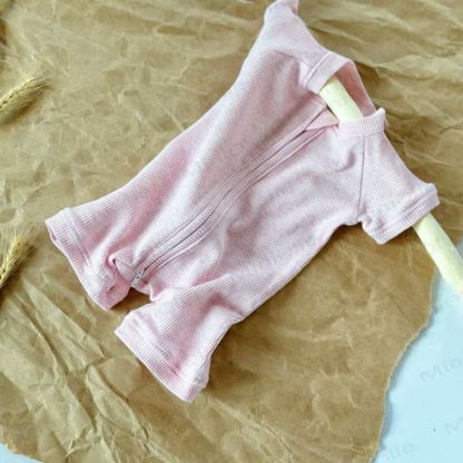 Baby Solid Color Zip Front Romper - Pink - 18-24M - image 4