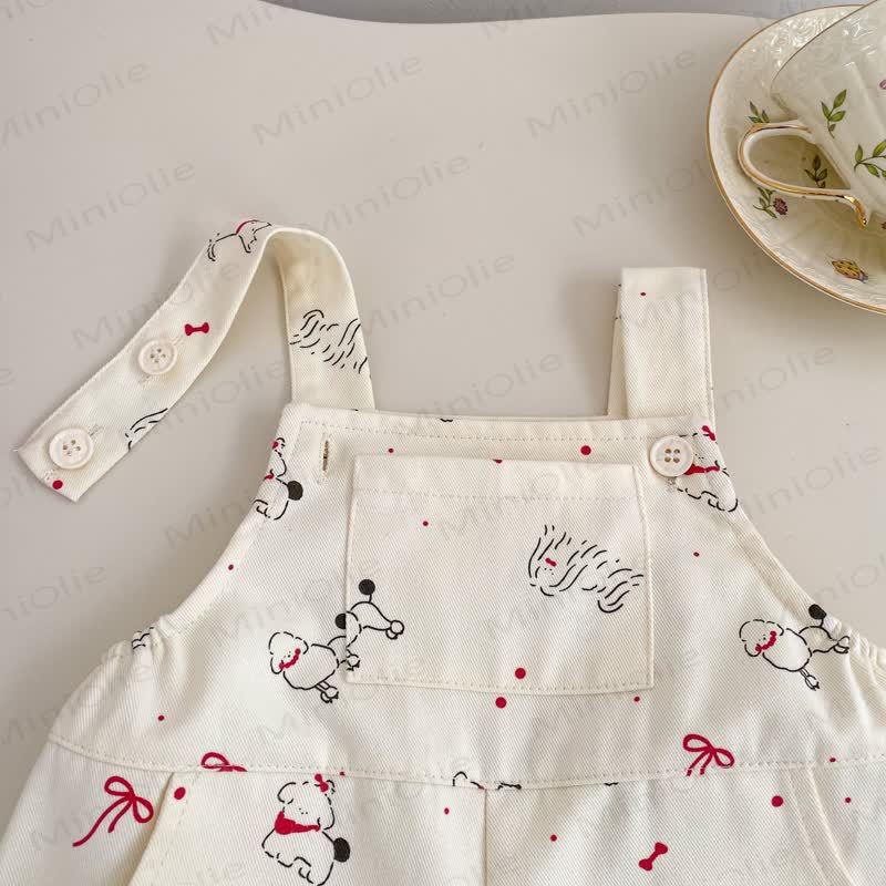 Baby Girls Cotton Animal Print Tank Top and Overalls 2-piece Set - image 7