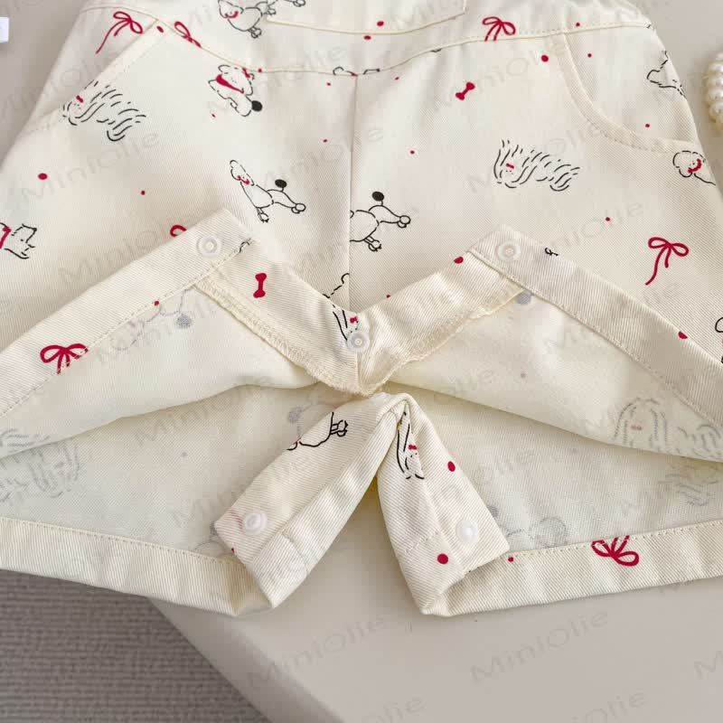 Baby Girls Cotton Animal Print Tank Top and Overalls 2-piece Set - image 8