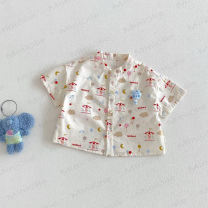 Baby Toddler Boys Cotton Plaid Shirt or Solid Color Shorts - Beige Shirt - 3-4T - image 4