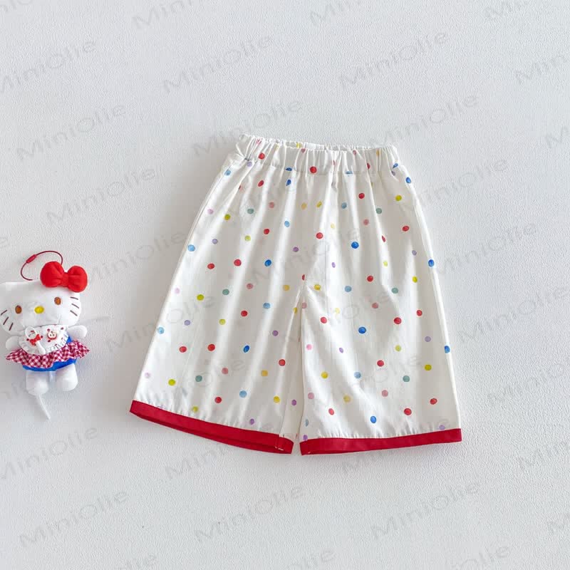 Baby Toddler Girls Polka Dot Ruffle Tank Top and Pants Set - image 3