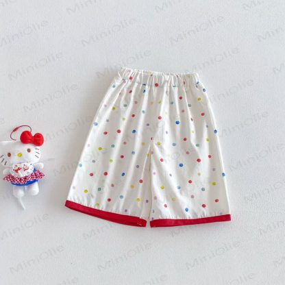 Baby Toddler Girls Polka Dot Ruffle Tank Top and Pants Set - image 3