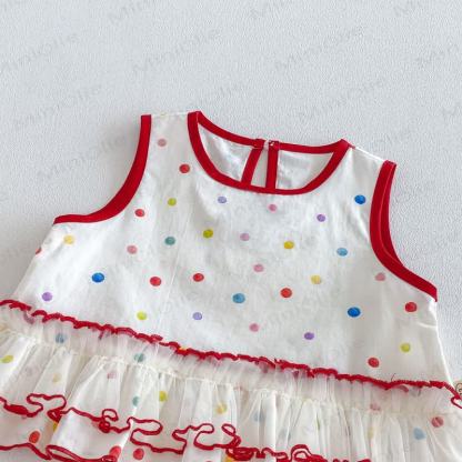 Baby Toddler Girls Polka Dot Ruffle Tank Top and Pants Set - image 4