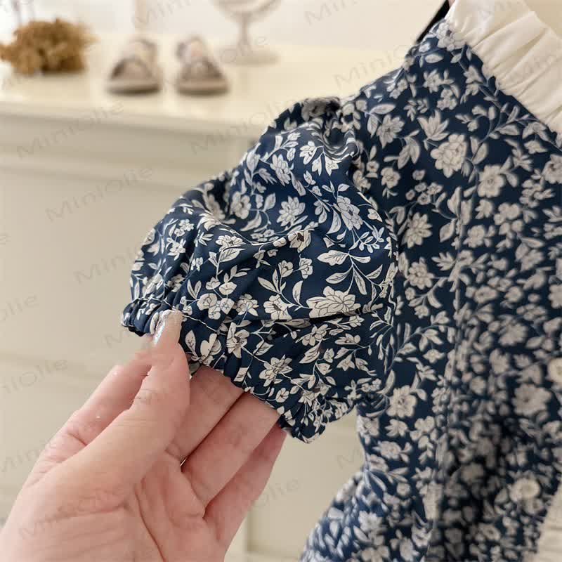Toddler Girls Floral Puff Sleeves Dress - image 3