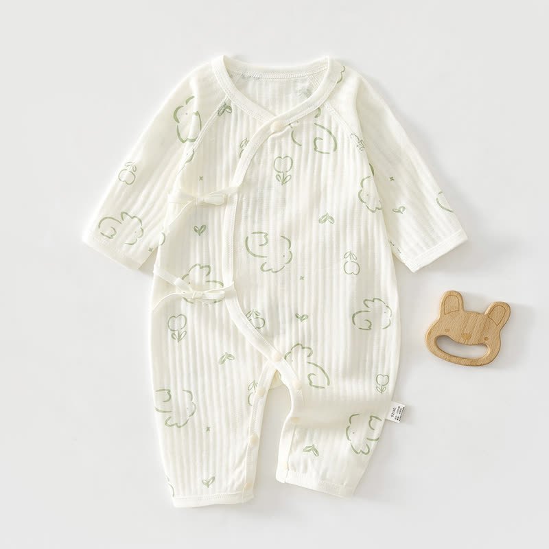 Baby Animal/Flower Romper - Green Rabbit - 3-6M - image 6