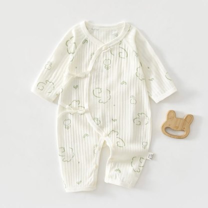 Baby Animal/Flower Romper - Green Rabbit - 3-6M - image 6