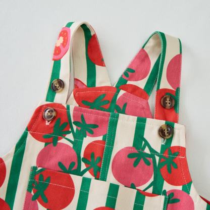 Baby Toddler Tomatoes Pocket Overalls - image 2
