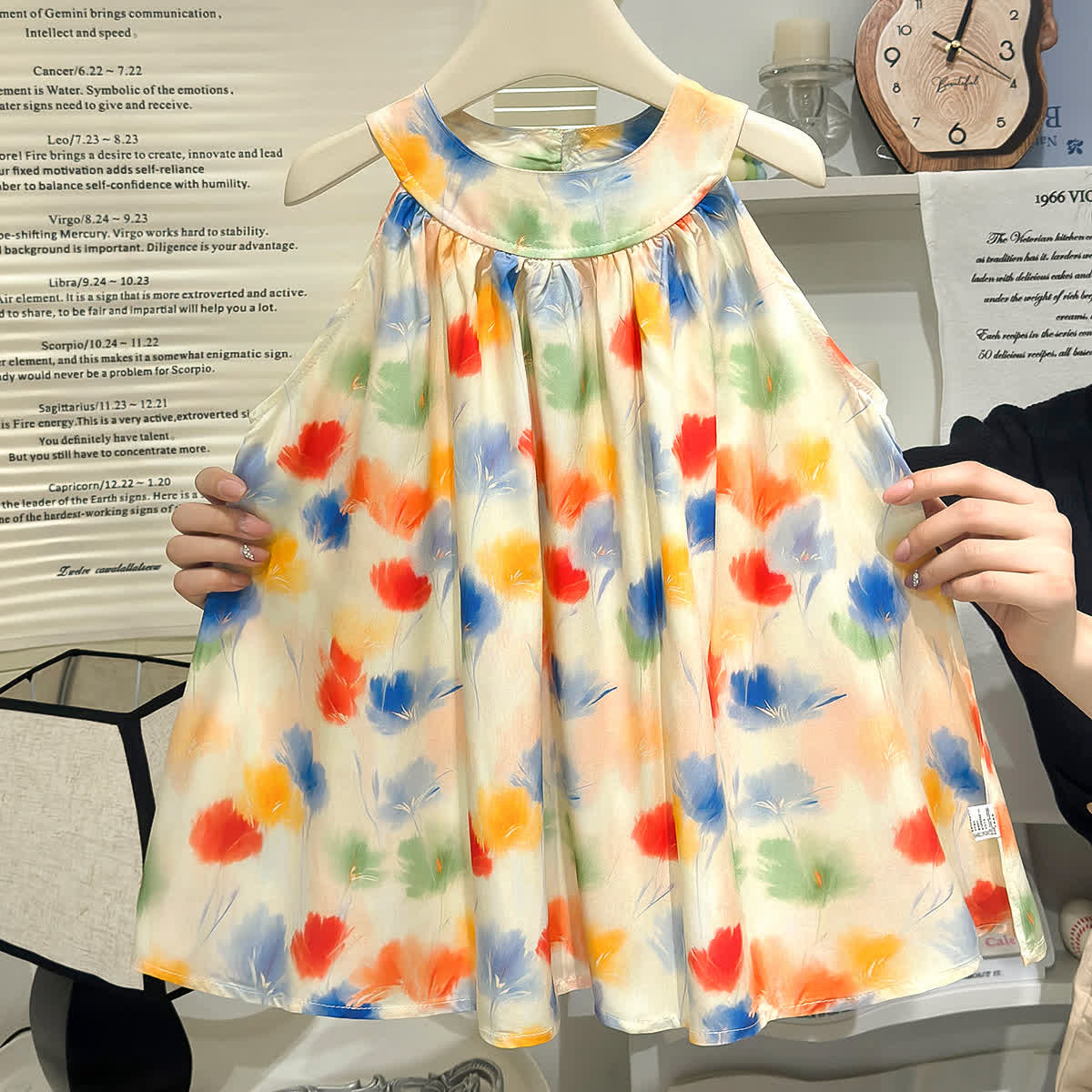 Toddler Girls Floral Print Sleeveless Dress - Multicolor - 6-7T - image 5