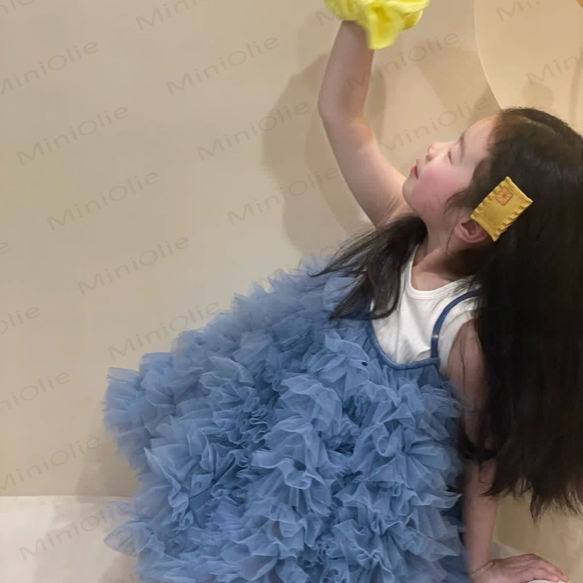 Toddler Girls Blue Tulle  Dress and Vest Set - Blue Dress - 8-9T - image 2