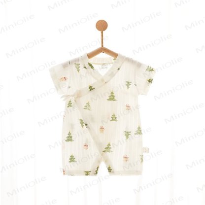 Baby Animal/Crown/ Cloud Wrap Romper - Beige Forest - 1-2T - image 7