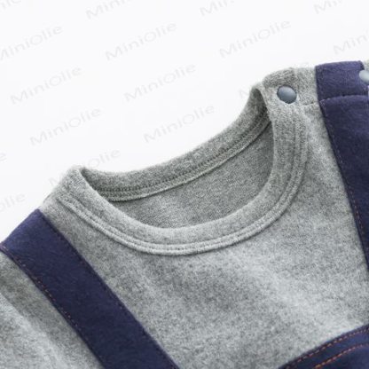 Baby Boy Navy&Gray Romper - image 3