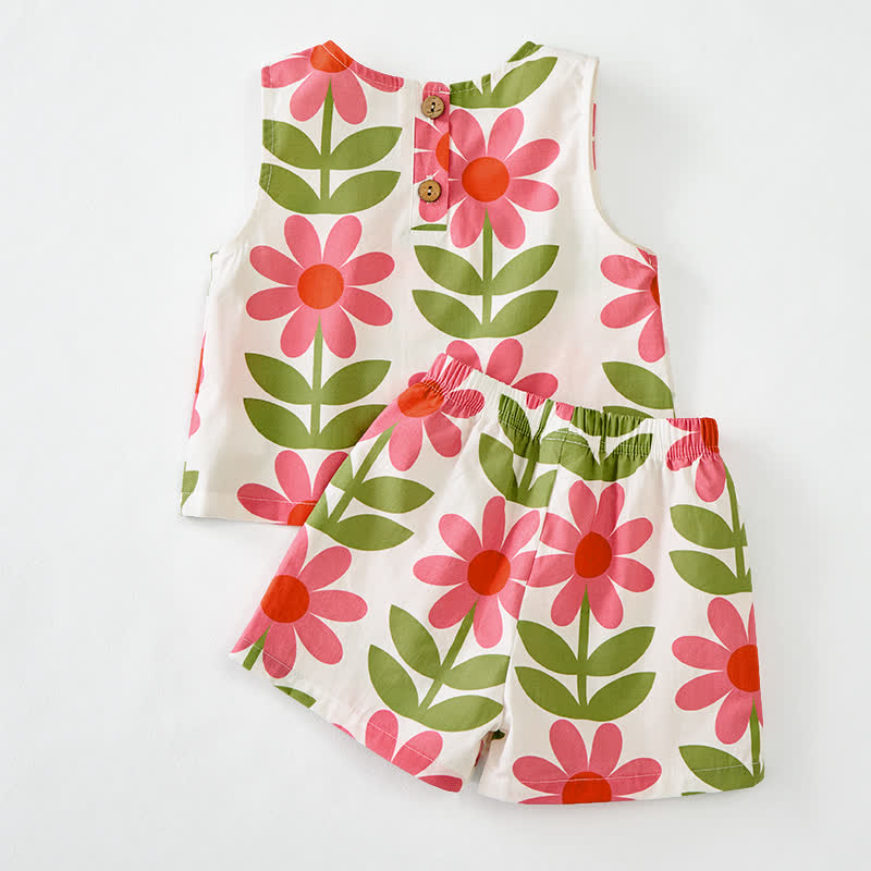 Baby Toddler Flower Sleeveless 2-piece Set - image 3