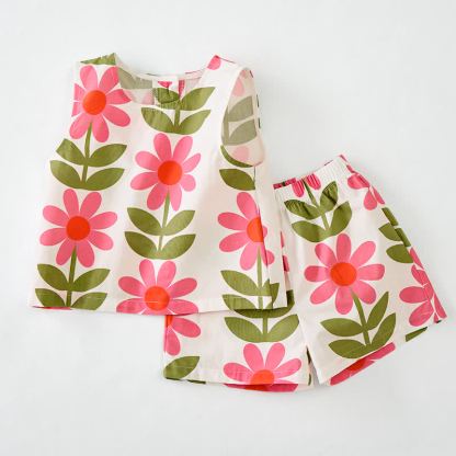 Baby Toddler Flower Sleeveless 2-piece Set - image 2