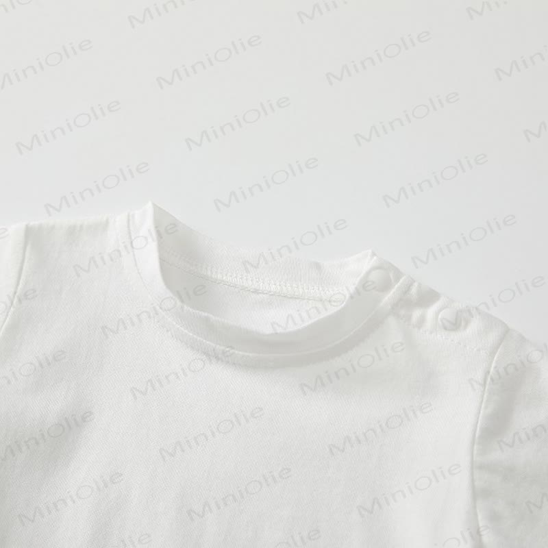 Baby Solid Color Shoulder Strap Tee - image 8