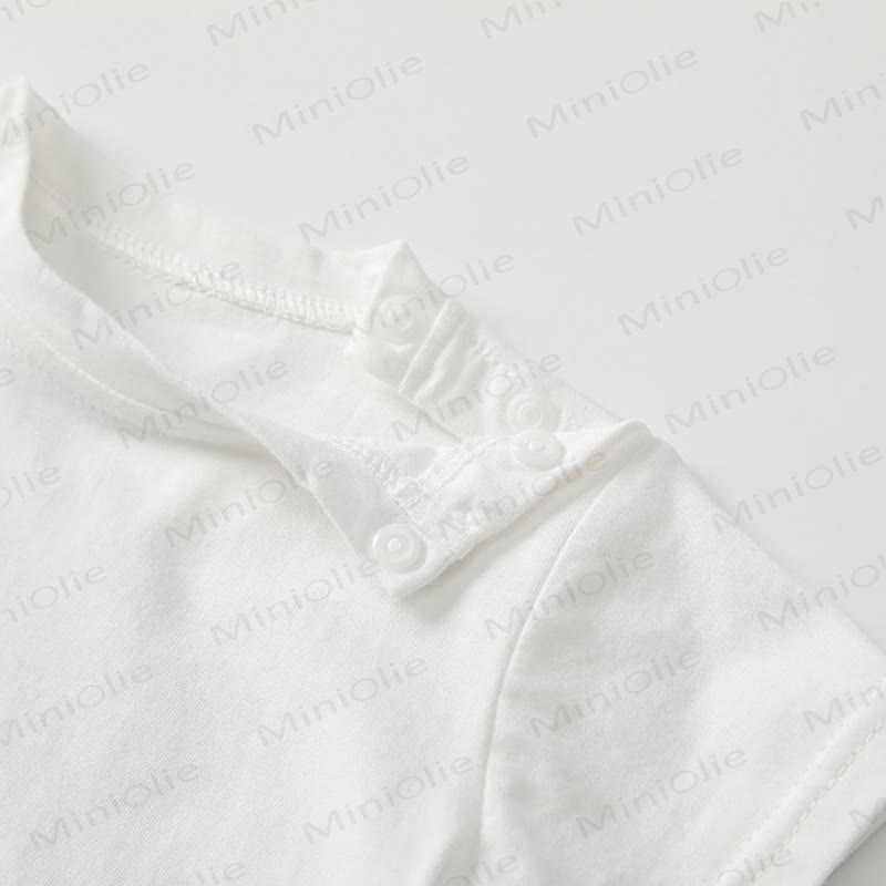Baby Solid Color Shoulder Strap Tee - image 9