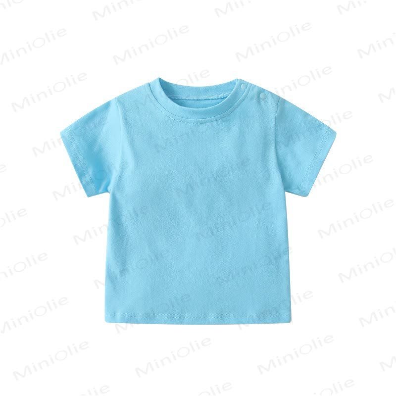 Baby Solid Color Shoulder Strap Tee - Blue - 36-48M - image 7
