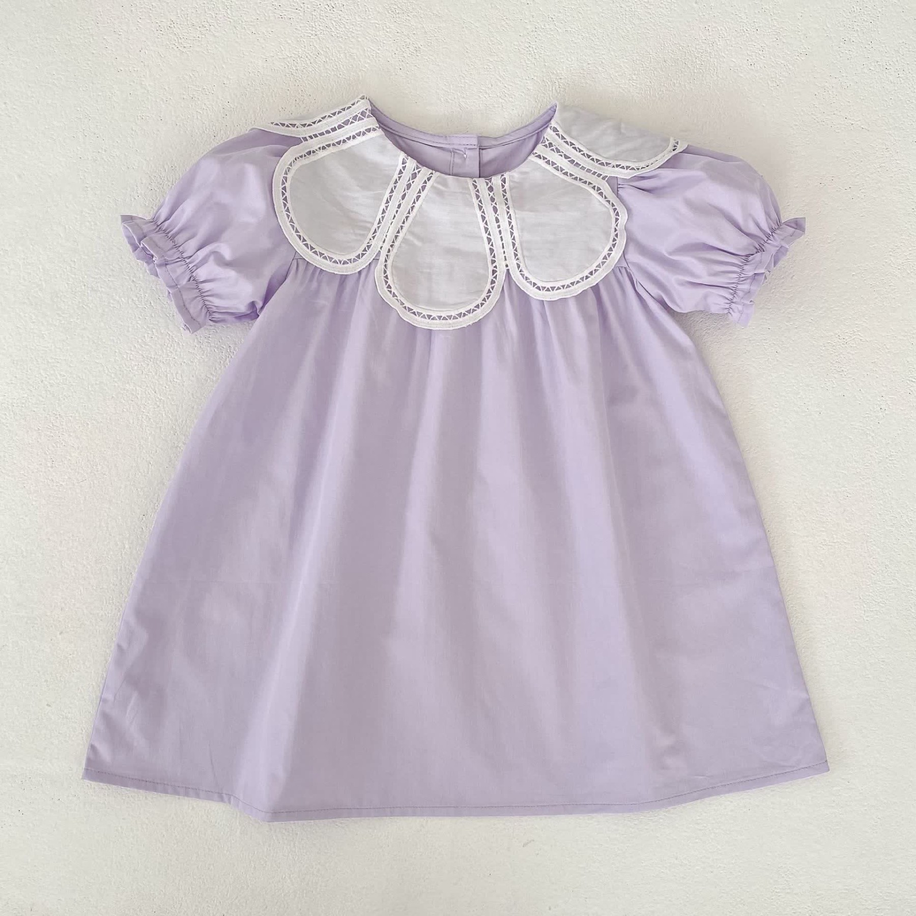 Baby Girls Solid Color Lace Dress/ Bodysuit - Purple Dress - Dress: 6-7T - image 8