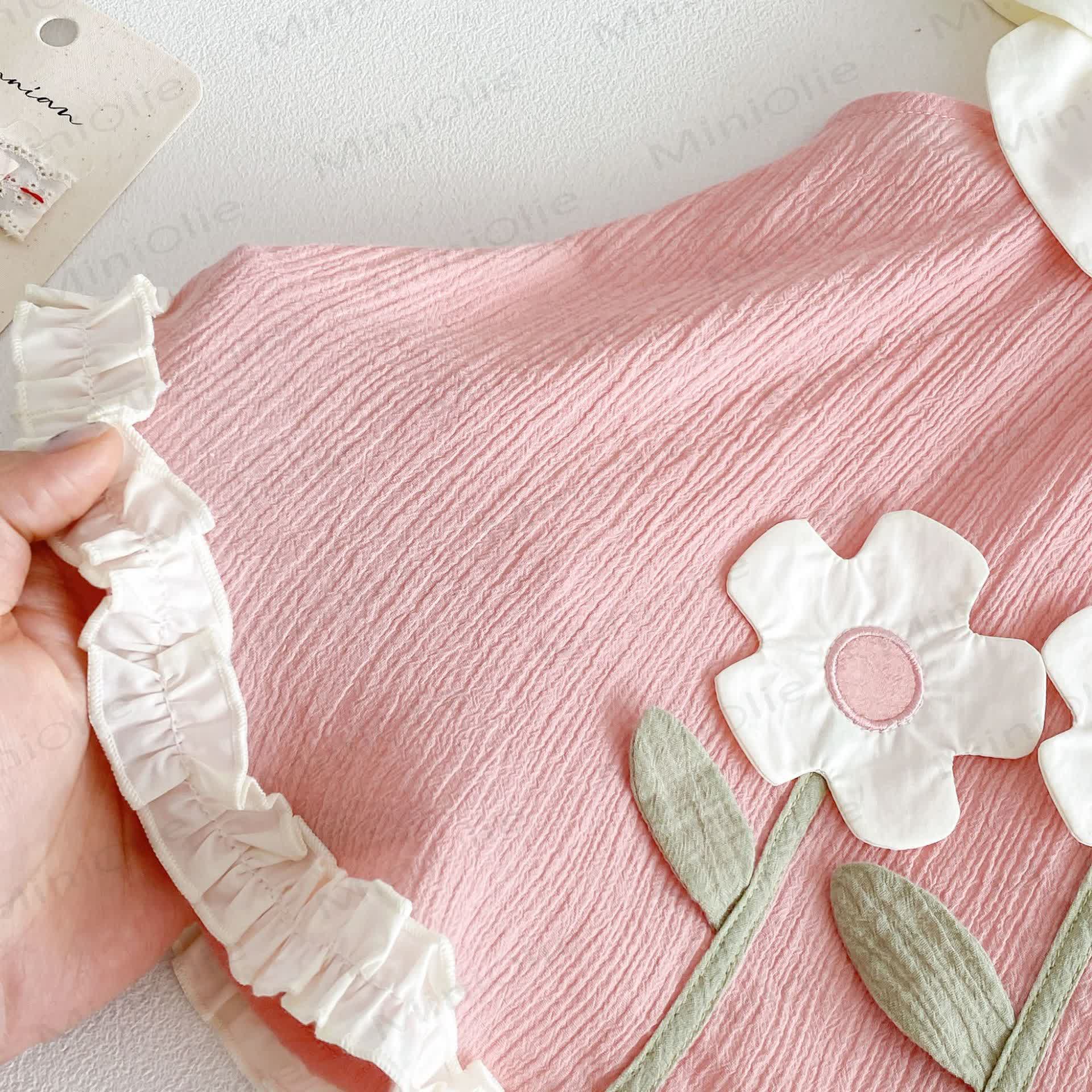 Toddler Girls Petal Collar Floral Sleeveless Dress - image 6