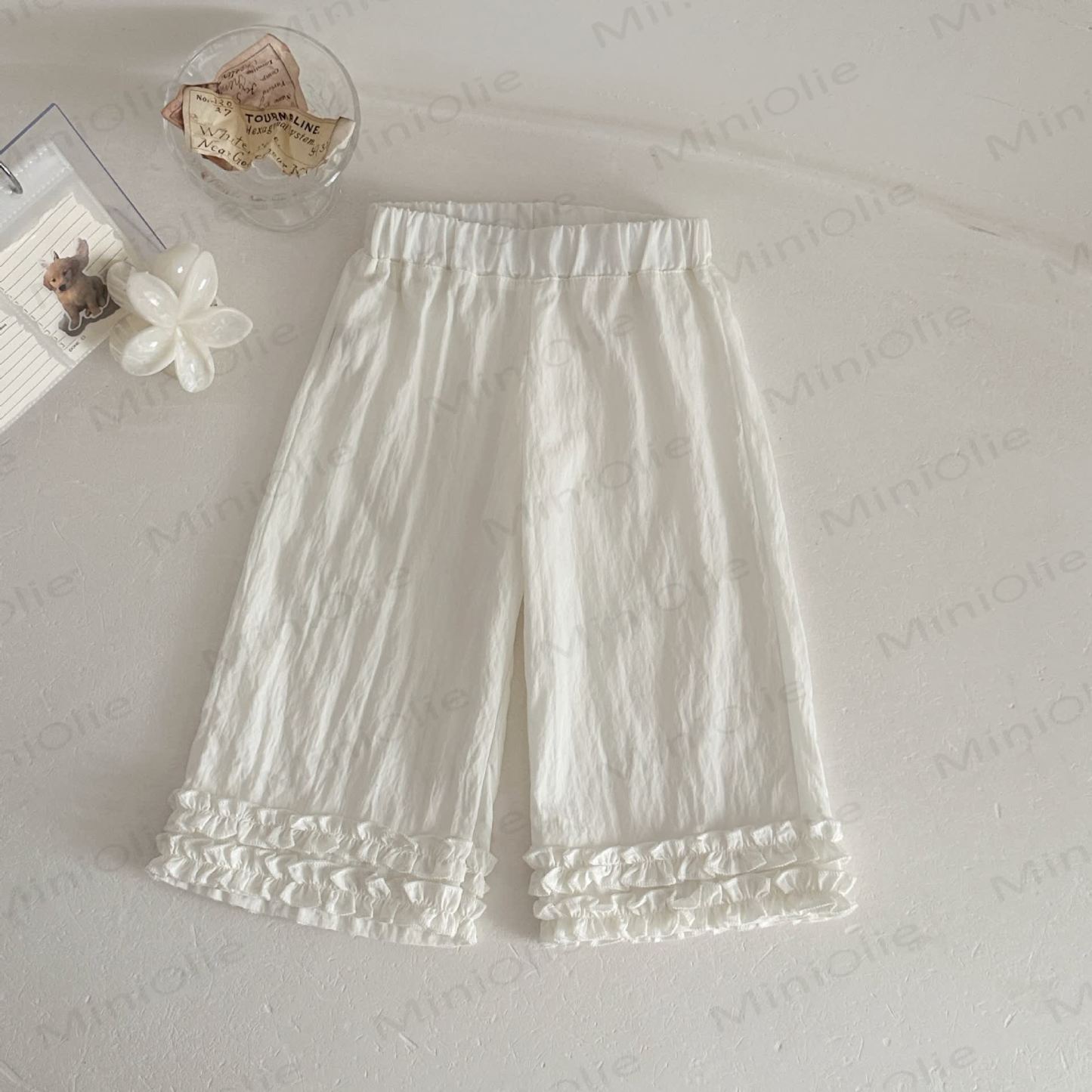 Baby Girls Color Dot Ruffle Tank Top or Solid White Pants - White - 2-3T - image 3