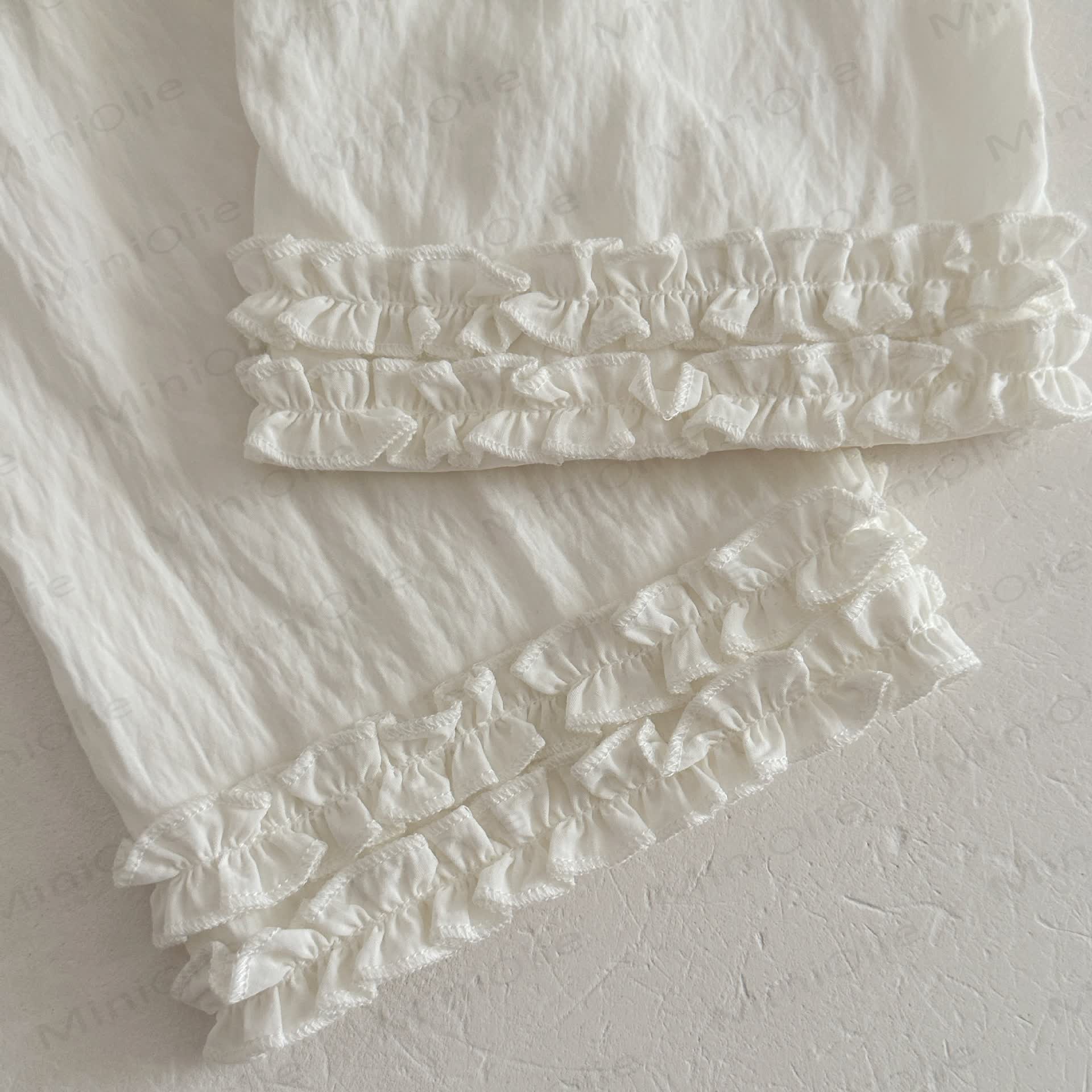Baby Girls Color Dot Ruffle Tank Top or Solid White Pants - image 4