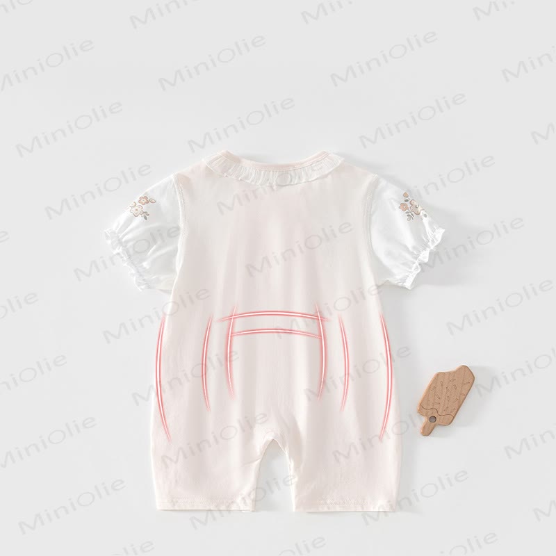 Baby Girl Floral Lace Trim Romper - image 4