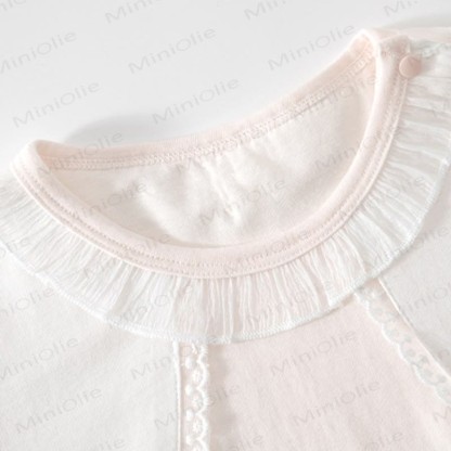 Baby Girl Floral Lace Trim Romper - image 5