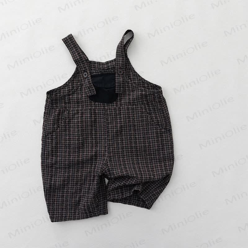 Toddler Black Plaid Overall  - image 1