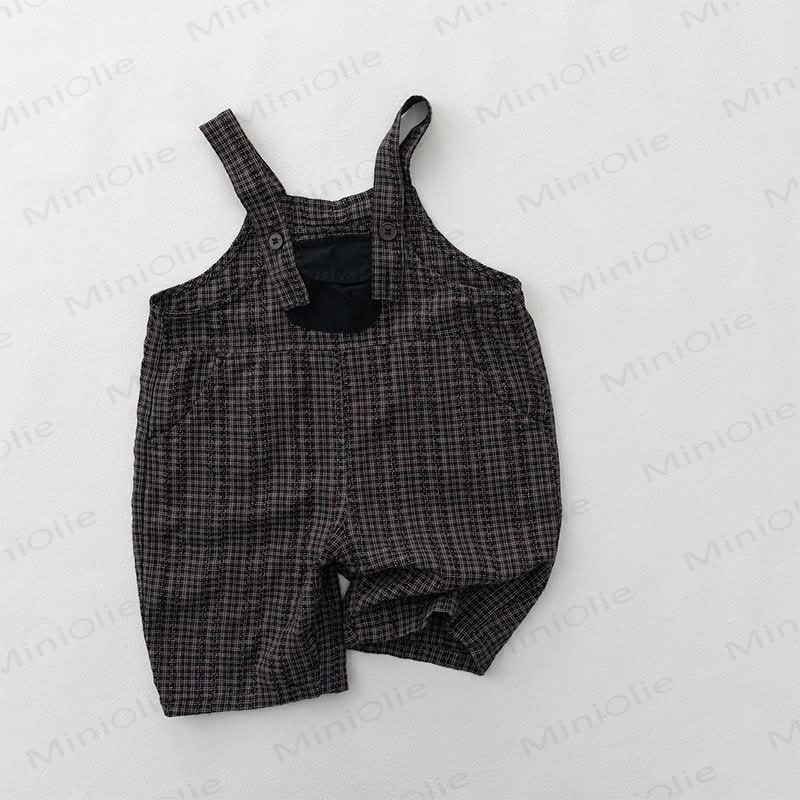 Toddler Black Plaid Overall  - image 1