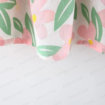 Baby Girls Floral Bow Sleeveless Dress with Hat - image 8