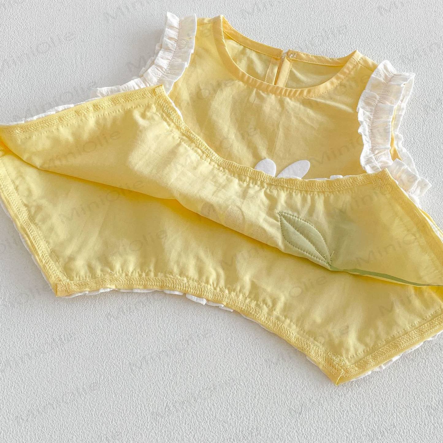 Baby Toddler Girls Daisy Ruffle Tank Top or Floral Overalls or Solid White Shorts  - image 8