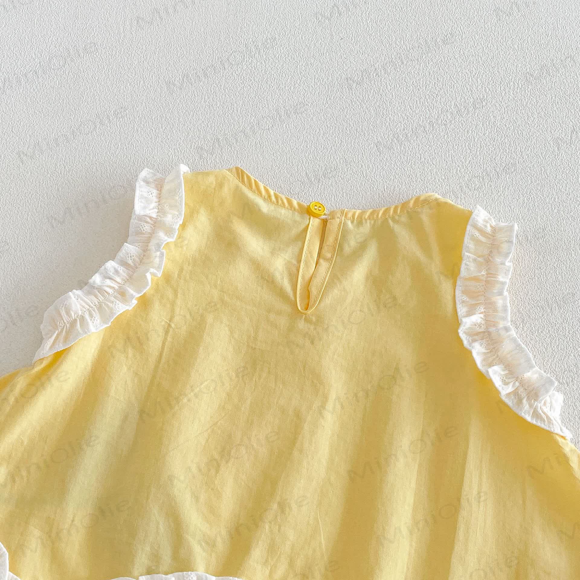 Baby Toddler Girls Daisy Ruffle Tank Top or Floral Overalls or Solid White Shorts  - image 9
