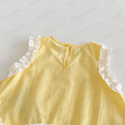 Baby Toddler Girls Daisy Ruffle Tank Top or Floral Overalls or Solid White Shorts  - image 9