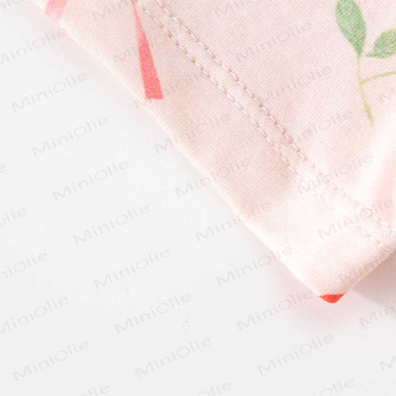 Baby Girl Pink Cherry&Bow Cotton Summer Romper - image 3