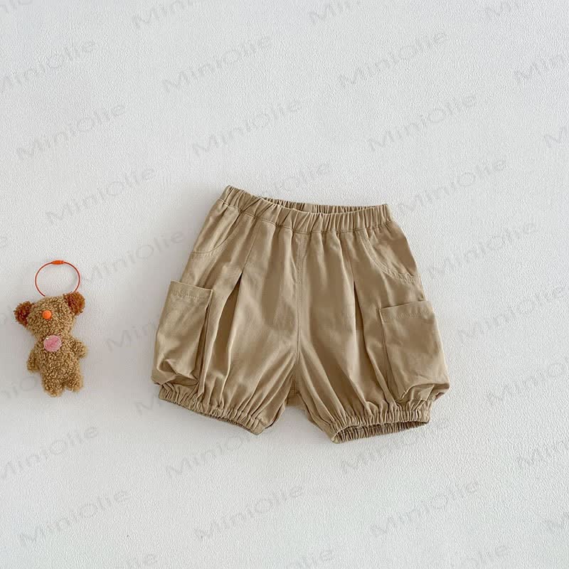 Baby Striped Animal Print Tee or Solid Color Shorts - Khaki - 3-4T - image 4
