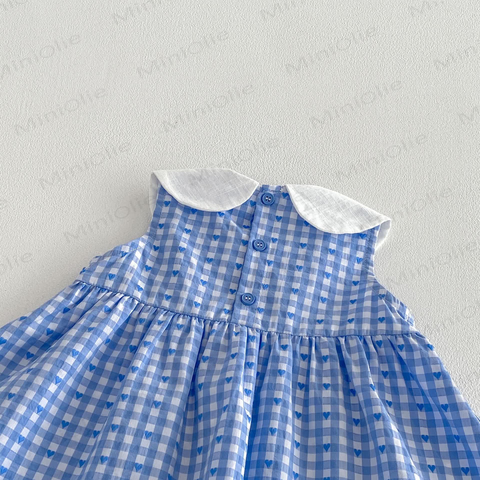 Baby Toddler Girls Gingham Sailor Collar Dress or Bow Vest or Gingham Skirt - image 11